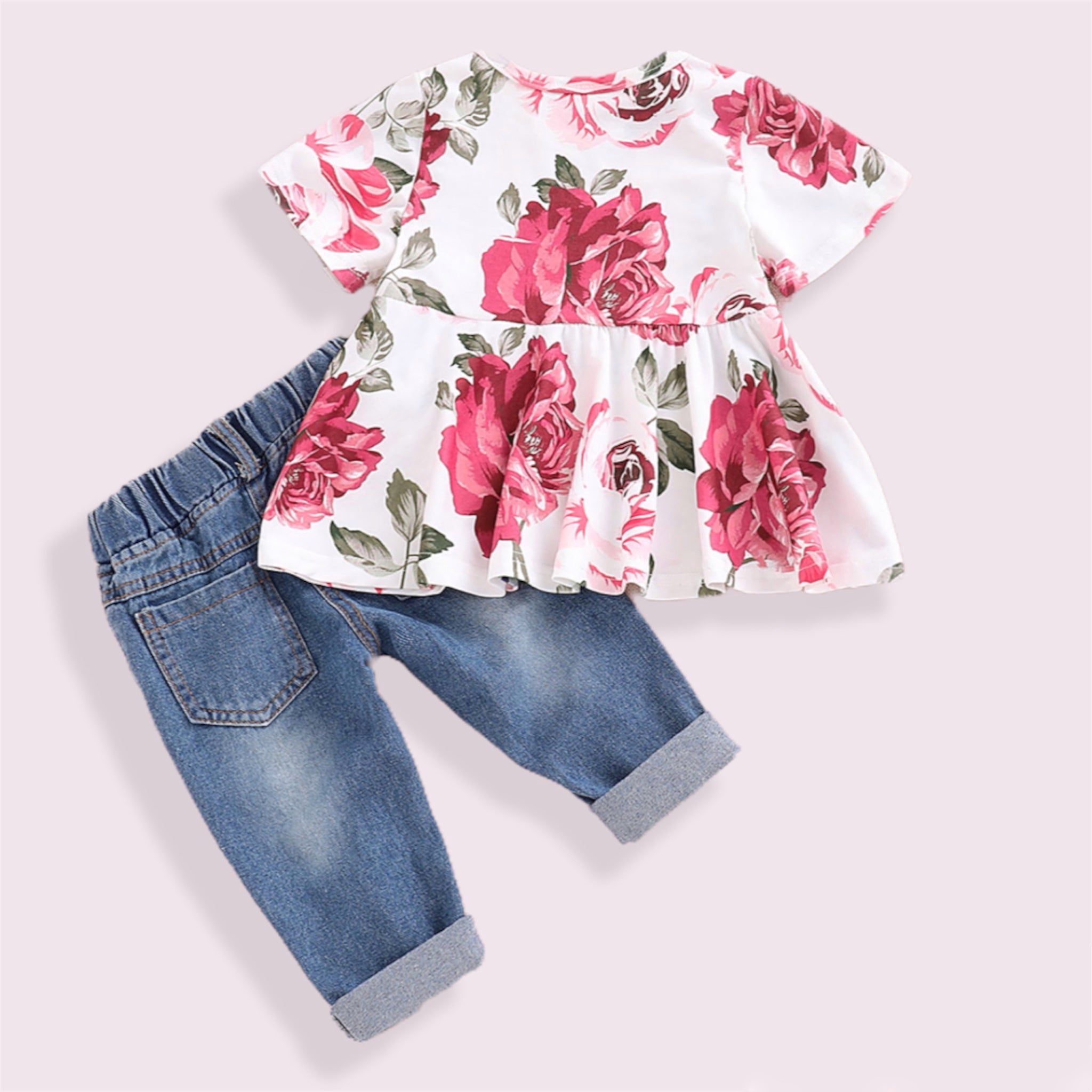 Floral Blouse + Ripped Jeans