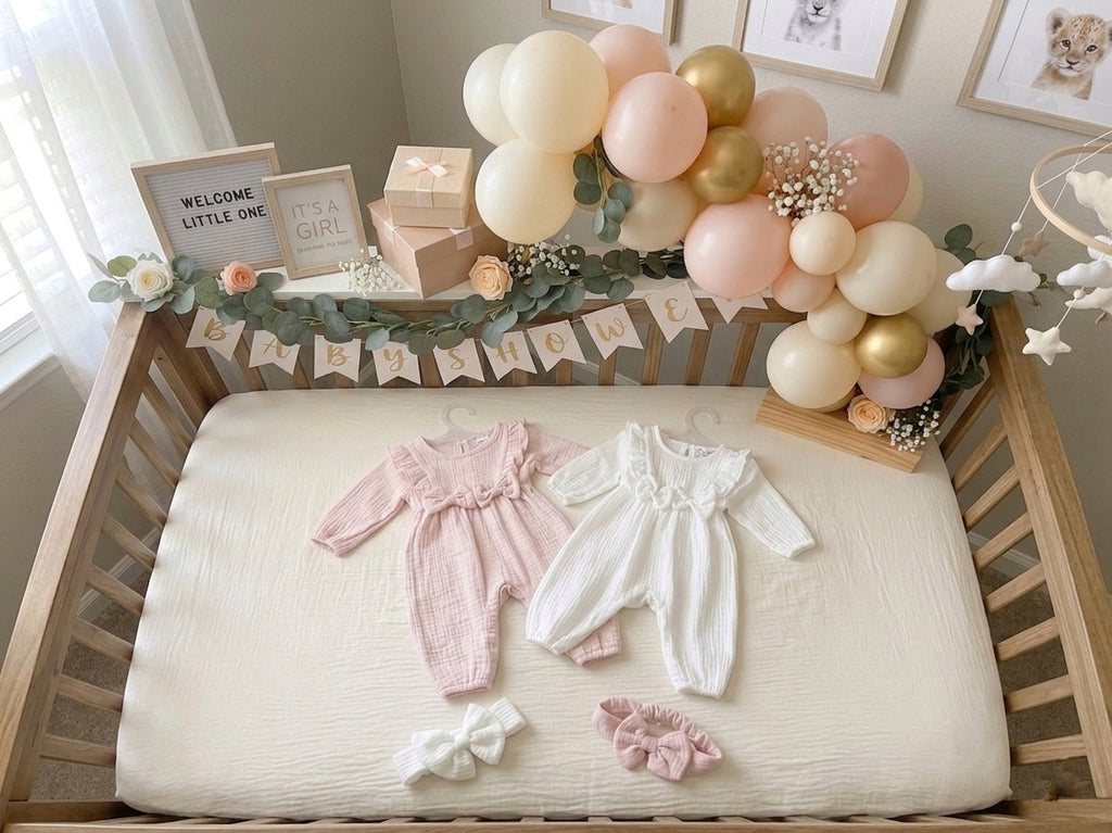 Ruffle Bow Newborn Jumpsuit & Headband