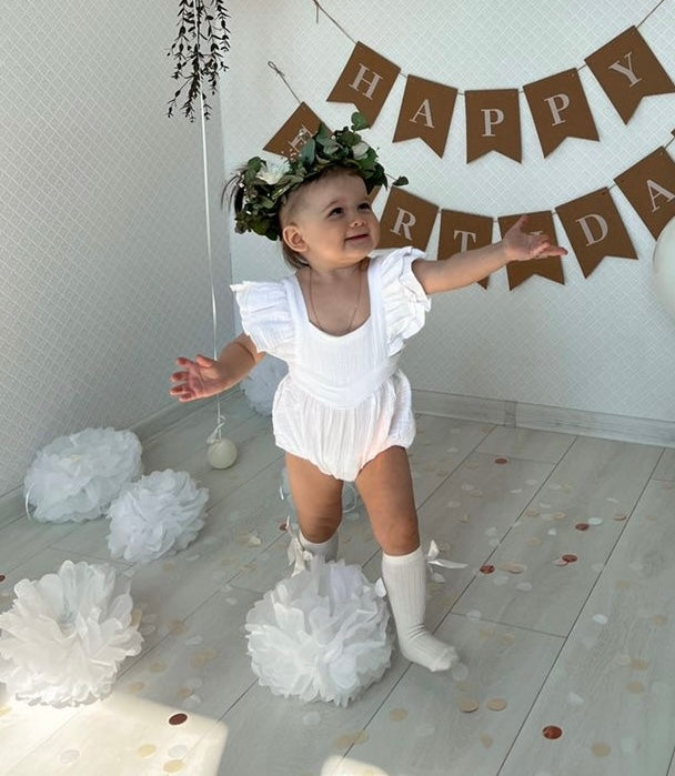 Backless Ruffle Romper