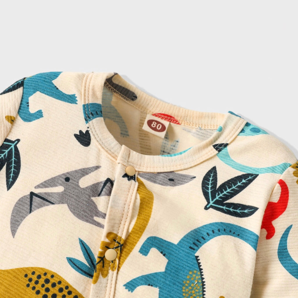 Ribbed Cotton Dino Set