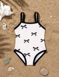 Black & White Ribbons Swimsuit