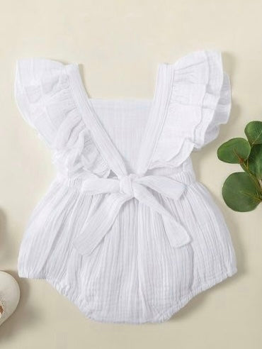 Backless Ruffle Romper