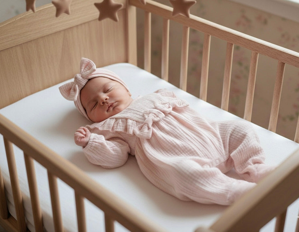 Ruffle Bow Newborn Jumpsuit & Headband