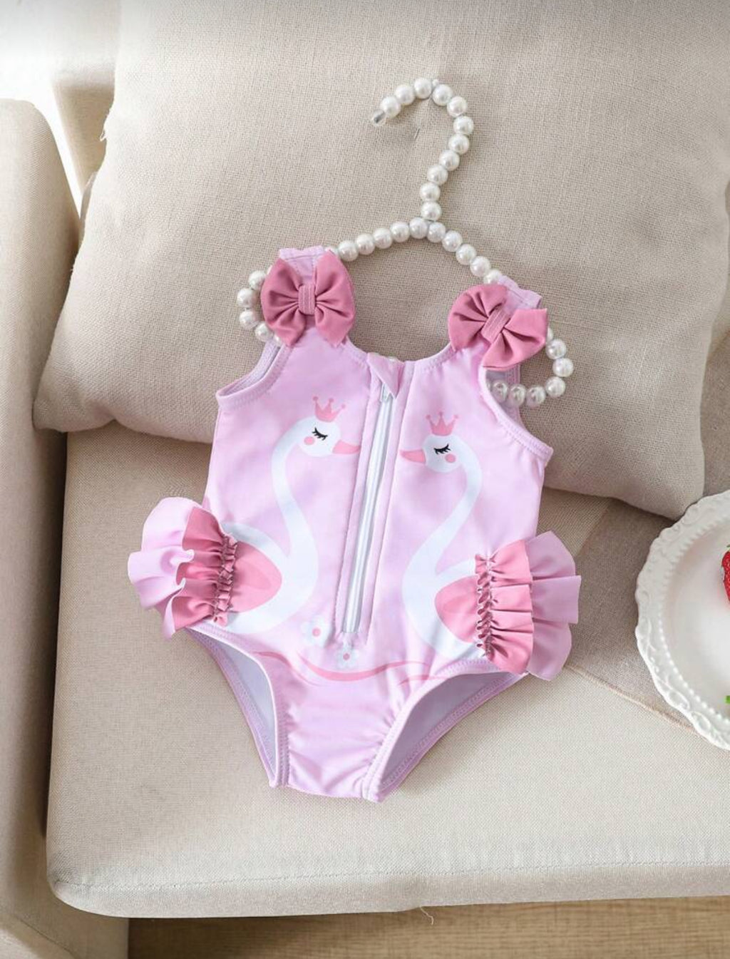 Pinky Swan Swimsuit