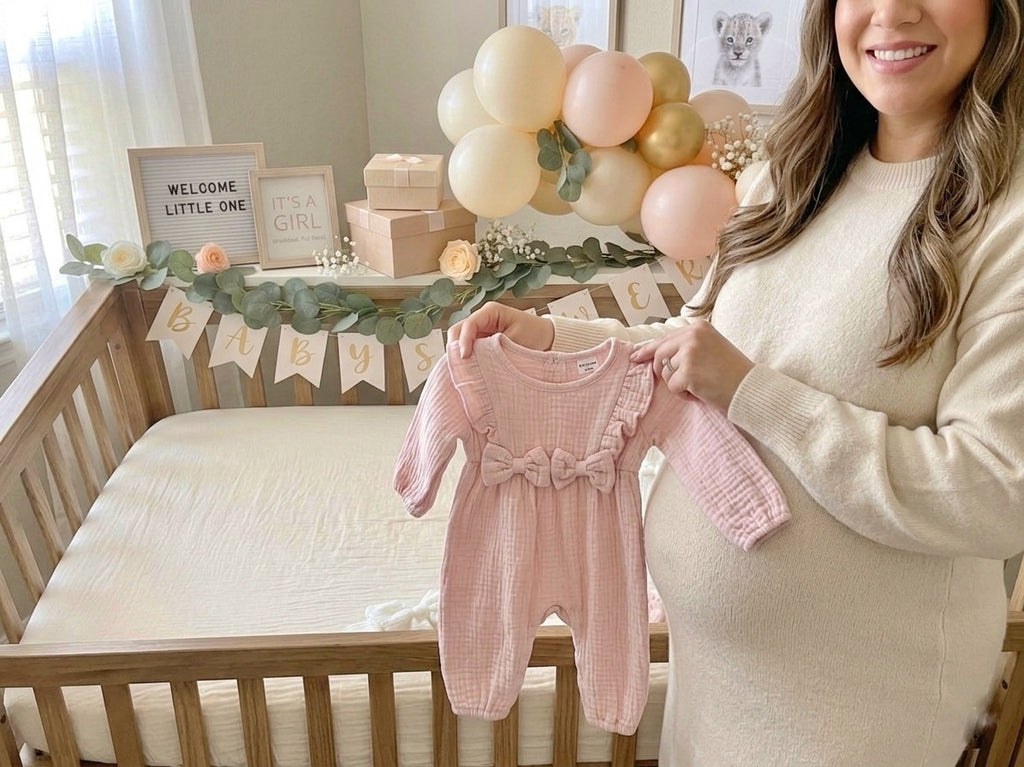 Ruffle Bow Newborn Jumpsuit & Headband
