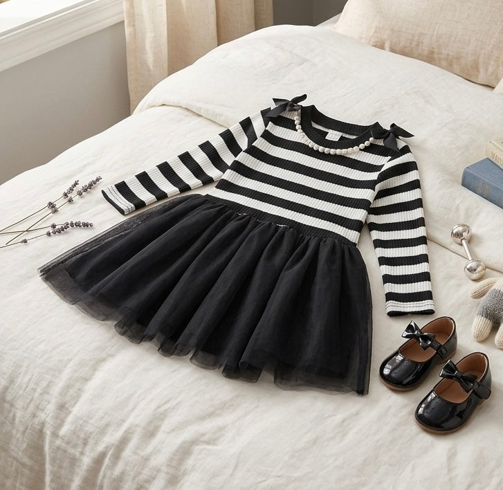 Pearl Stripe Dress 3 Years