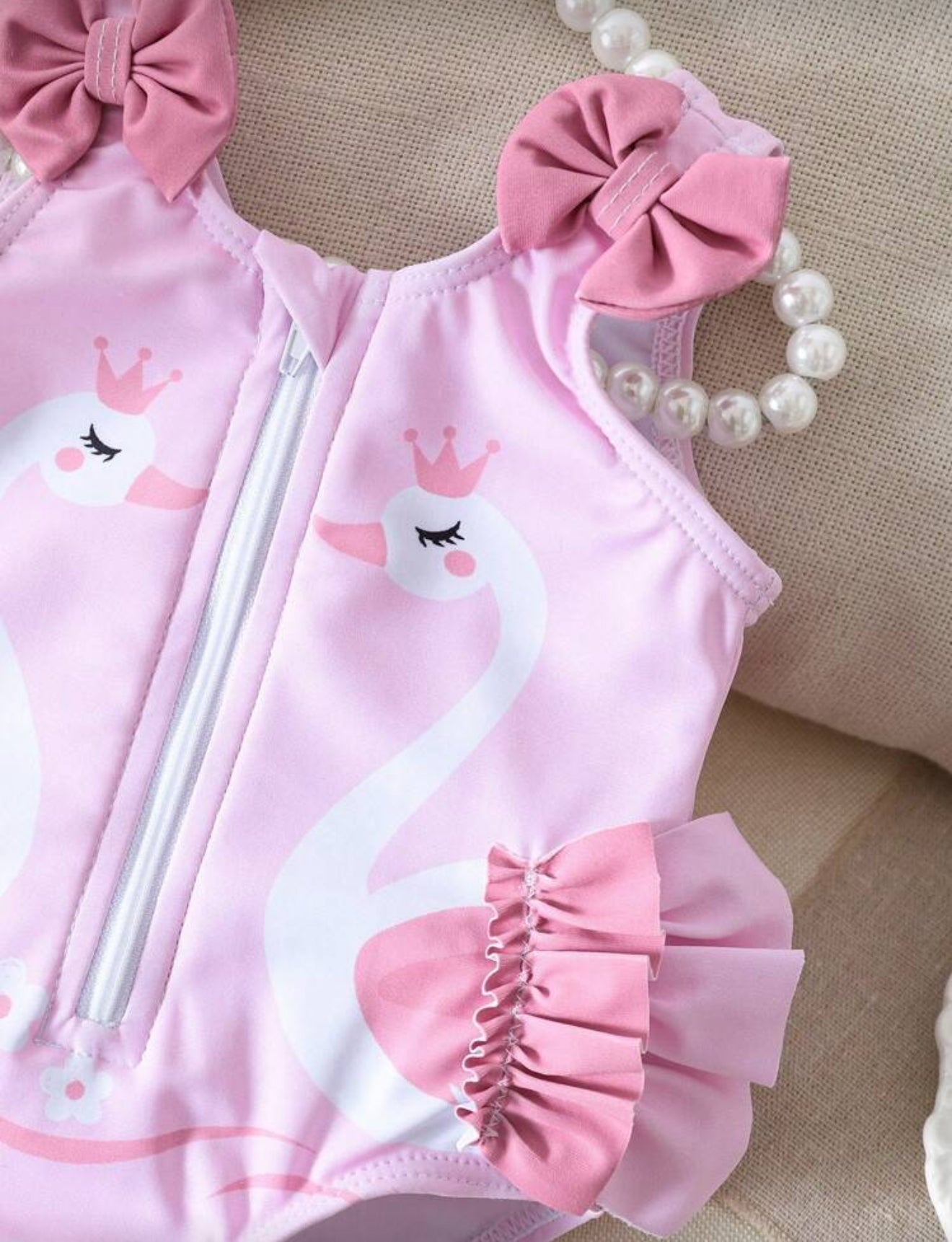 Pinky Swan Swimsuit
