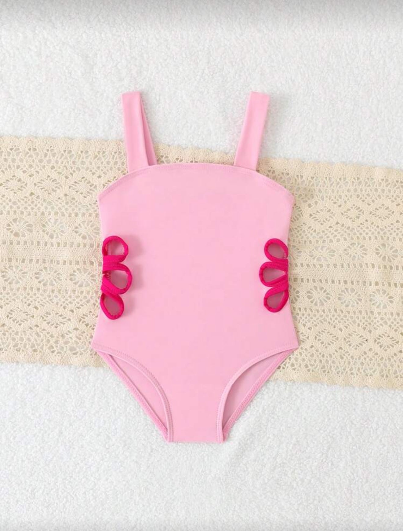 Pink Cutout Swimsuit