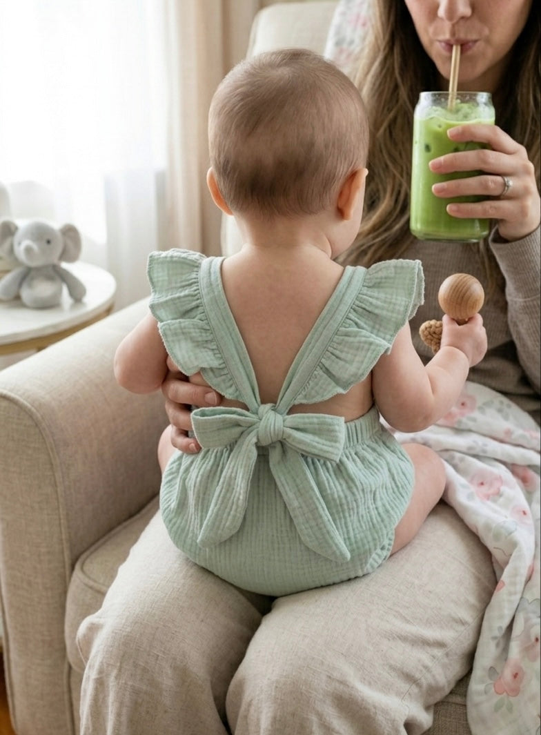 Backless Ruffle Romper