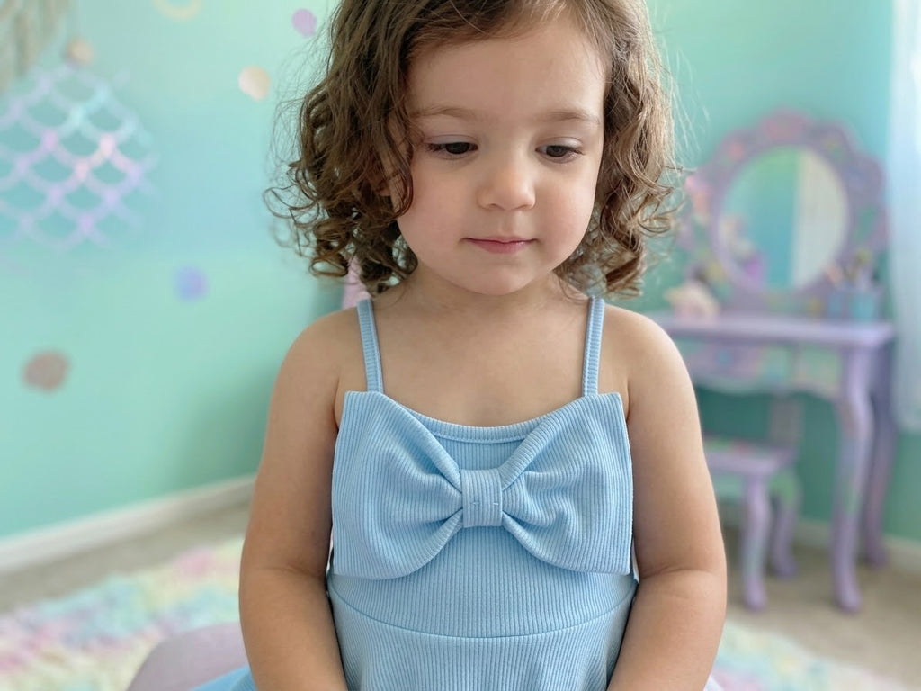 Ribbed Baby Blue Dress